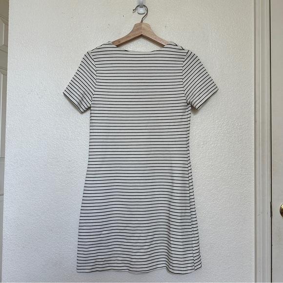 Amanda Uprichard Serena Black White Striped Tie Nautical Short Sleeve Dress - Picture 5 of 6